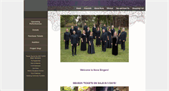 Desktop Screenshot of novasingers.com